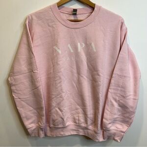 Gildan Women’s Napa Valley Crewneck Oversized Sweatshirt Pink